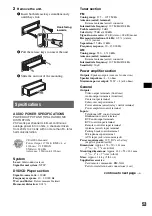 Preview for 53 page of Sony MEX-DV2000 - DVD Player With Radio Operating Instructions Manual