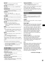 Preview for 57 page of Sony MEX-DV2000 - DVD Player With Radio Operating Instructions Manual