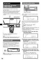 Preview for 14 page of Sony MEX-DV2100 Operating Instructions Manual