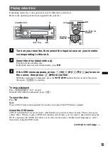 Preview for 15 page of Sony MEX-DV700 Operating Instructions Manual