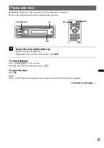 Preview for 17 page of Sony MEX-DV700 Operating Instructions Manual