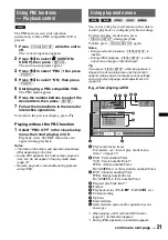 Preview for 21 page of Sony MEX-DV700 Operating Instructions Manual