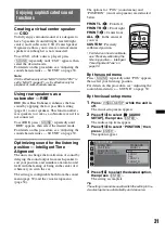 Preview for 31 page of Sony MEX-DV700 Operating Instructions Manual