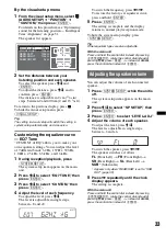 Preview for 33 page of Sony MEX-DV700 Operating Instructions Manual