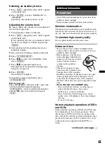 Preview for 43 page of Sony MEX-DV700 Operating Instructions Manual