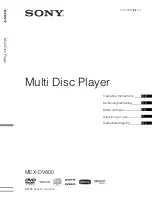 Sony MEX-DV800 Operating Instructions Manual предпросмотр