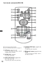 Предварительный просмотр 12 страницы Sony MEX-DV800 Operating Instructions Manual