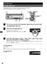 Предварительный просмотр 16 страницы Sony MEX-DV800 Operating Instructions Manual