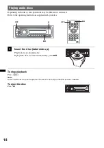 Предварительный просмотр 18 страницы Sony MEX-DV800 Operating Instructions Manual