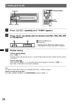 Предварительный просмотр 20 страницы Sony MEX-DV800 Operating Instructions Manual