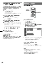 Предварительный просмотр 26 страницы Sony MEX-DV800 Operating Instructions Manual