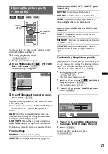 Предварительный просмотр 27 страницы Sony MEX-DV800 Operating Instructions Manual