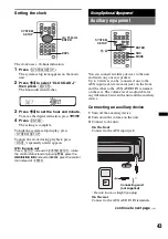 Предварительный просмотр 43 страницы Sony MEX-DV800 Operating Instructions Manual