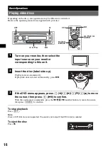 Предварительный просмотр 16 страницы Sony MEX-DV900 Operating Instructions Manual