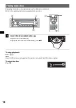 Предварительный просмотр 18 страницы Sony MEX-DV900 Operating Instructions Manual