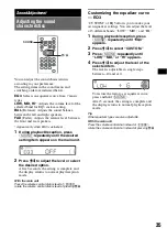 Предварительный просмотр 35 страницы Sony MEX-DV900 Operating Instructions Manual