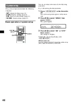 Предварительный просмотр 40 страницы Sony MEX-DV900 Operating Instructions Manual