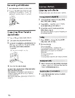Preview for 10 page of Sony MEX-GS620BT Operating Instructions Manual