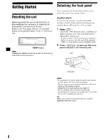 Предварительный просмотр 8 страницы Sony MEX-IHD Operating Instructions Manual