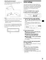 Предварительный просмотр 9 страницы Sony MEX-IHD Operating Instructions Manual