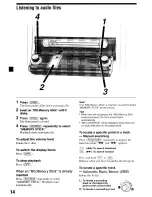 Предварительный просмотр 14 страницы Sony MEX-IHD Operating Instructions Manual