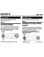 Предварительный просмотр 72 страницы Sony MEX-IHD Operating Instructions Manual