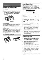 Preview for 8 page of Sony MEX-M100BT Operating Instructions Manual