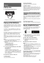 Preview for 13 page of Sony MEX-M70BT Operating Instructions Manual