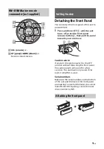 Preview for 9 page of Sony MEX-M71BT Operating Instructions Manual