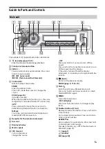 Preview for 5 page of Sony MEX-N4000BT Operating Instructions Manual