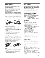 Предварительный просмотр 27 страницы Sony MEX-N4280BT Operating Instructions Manual