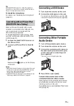 Preview for 11 page of Sony MEX-N4380BT Operating Instructions Manual