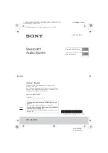 Sony MEX-N5200BT Operating Instructions Manual preview