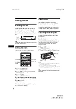 Preview for 8 page of Sony MEX-R5 - Multi Disc Player Operating Instructions Manual