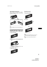 Preview for 9 page of Sony MEX-R5 - Multi Disc Player Operating Instructions Manual