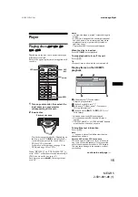 Preview for 15 page of Sony MEX-R5 - Multi Disc Player Operating Instructions Manual