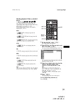 Preview for 21 page of Sony MEX-R5 - Multi Disc Player Operating Instructions Manual