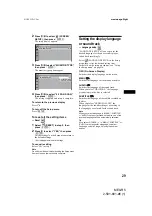 Preview for 29 page of Sony MEX-R5 - Multi Disc Player Operating Instructions Manual