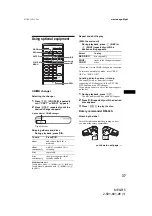 Preview for 37 page of Sony MEX-R5 - Multi Disc Player Operating Instructions Manual