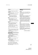 Preview for 47 page of Sony MEX-R5 - Multi Disc Player Operating Instructions Manual