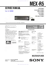 Sony MEX-R5 - Multi Disc Player Service Manual preview