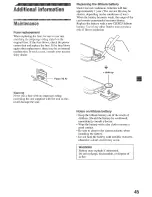 Предварительный просмотр 45 страницы Sony MEX-SDI Operating Instructions Manual