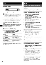 Предварительный просмотр 10 страницы Sony MEXBT2600 - Bluetooth CD Receiver Operating Instructions Manual