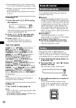 Предварительный просмотр 12 страницы Sony MEXBT2600 - Bluetooth CD Receiver Operating Instructions Manual