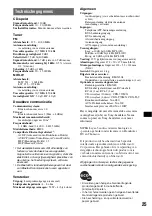 Предварительный просмотр 135 страницы Sony MEXBT2600 - Bluetooth CD Receiver Operating Instructions Manual