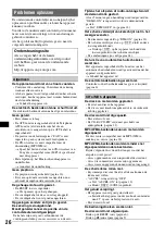 Предварительный просмотр 136 страницы Sony MEXBT2600 - Bluetooth CD Receiver Operating Instructions Manual