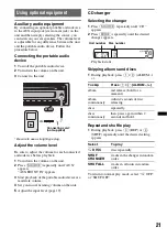 Preview for 21 page of Sony MEXBT2700 - CD Receiver With Bluetooth Hands-Free Operating Instructions Manual