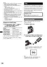 Предварительный просмотр 20 страницы Sony MEXBT5700U - CD Receiver Bluetooth Hands-Free Operating Instructions Manual