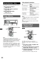 Preview for 22 page of Sony MEXDV2200 - DVD/SACD/CD Receiver Operating Instructions Manual