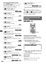 Preview for 24 page of Sony MEXDV2200 - DVD/SACD/CD Receiver Operating Instructions Manual